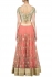 Pink and mint color mirror work wedding lehenga